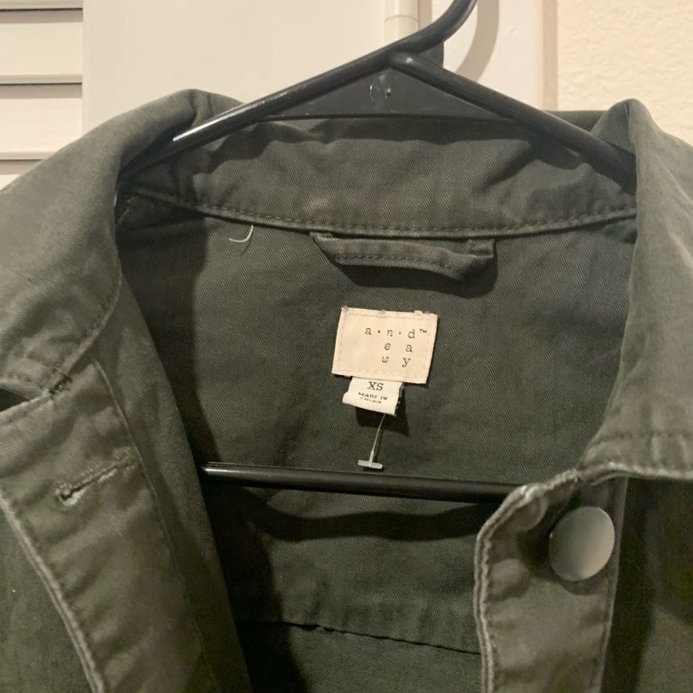 A New Day Forest Green crop fall Jacket size XS - Picture 5 of 5